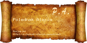 Polednak Alexia névjegykártya